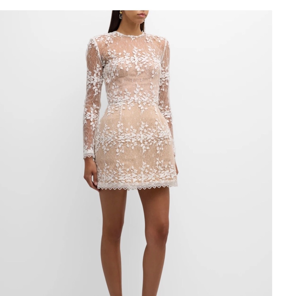 Bronx and Banco mosey lace appliqué dress XS